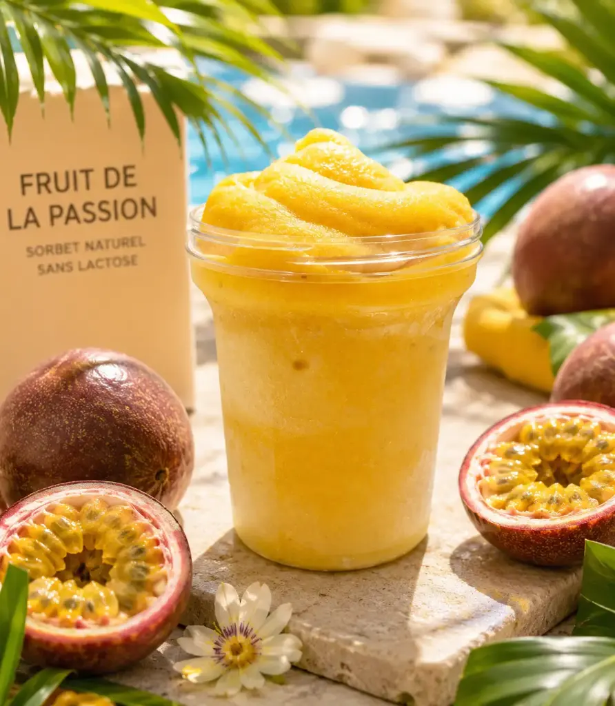 Sorbet : FRUIT DE LA PASSION - 240 ML P 🧡. 