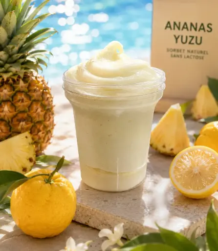 Sorbet : ANANAS YUZU - 240 ML P 🍍.   